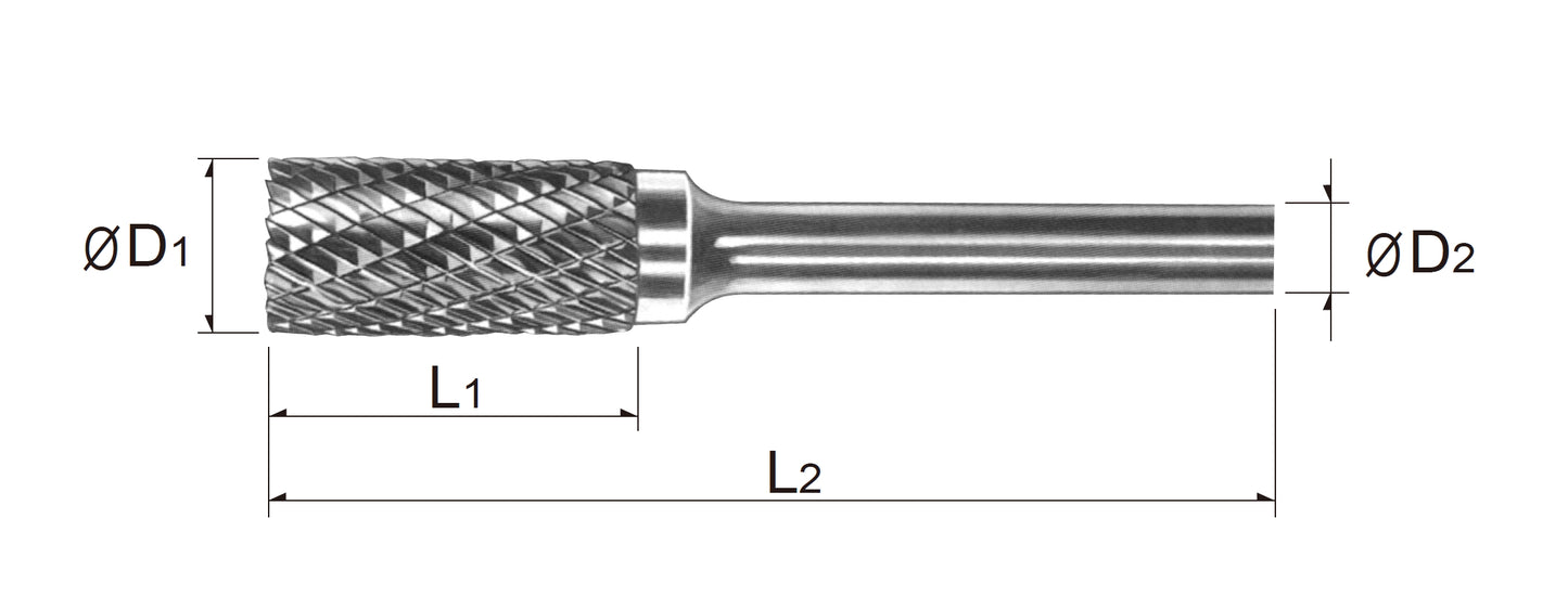 Tungsten Carbide Rotary Burr Bit CYLINDER SHAPE TYPE