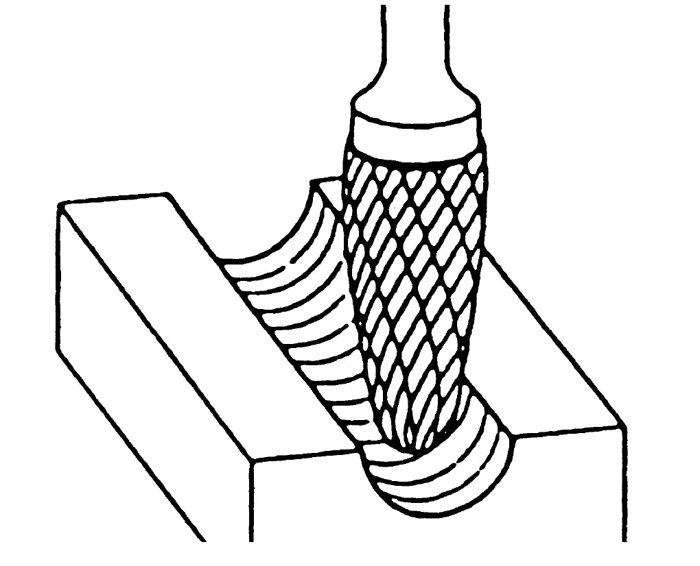 Tungsten Carbide Rotary Burr Bit TREE SHAPE WITH RADIUS END