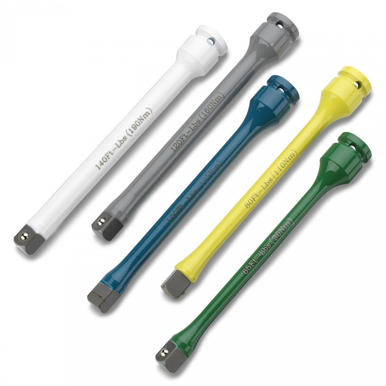 5Pc 1/2" Torque Wrench Extension Bar Set