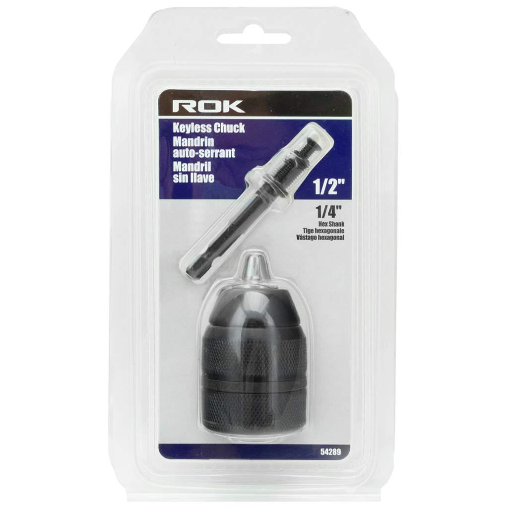 Hex to 1/2" Keyless Drill Chuck