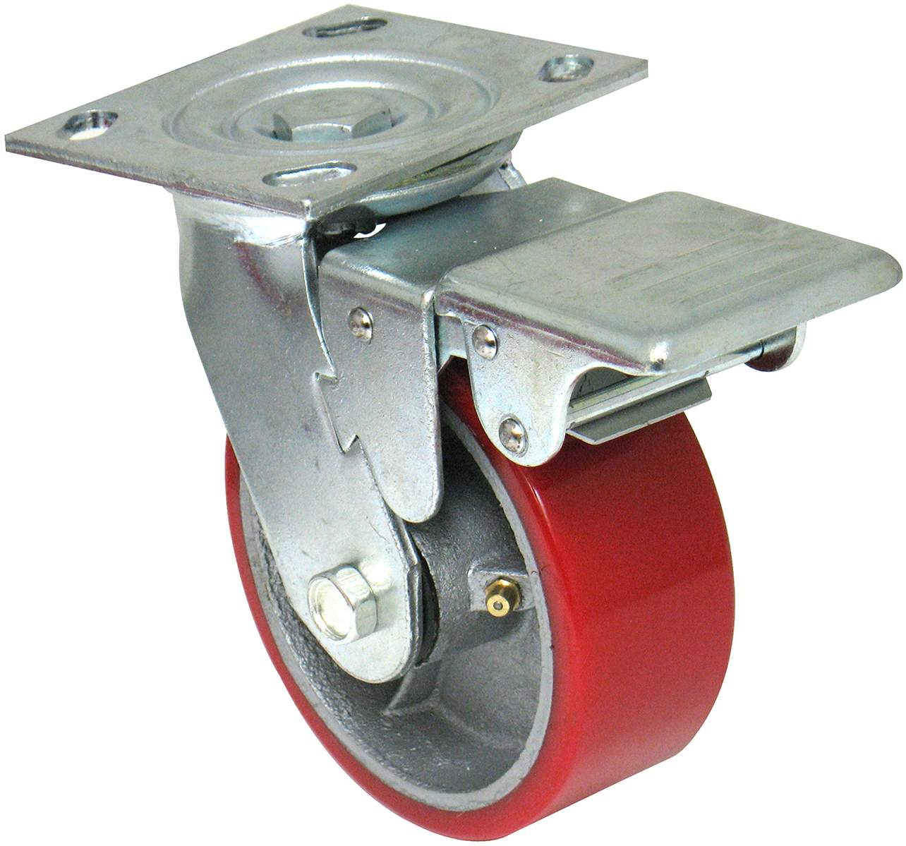 Swivel Caster with Rear Brake 4" HD