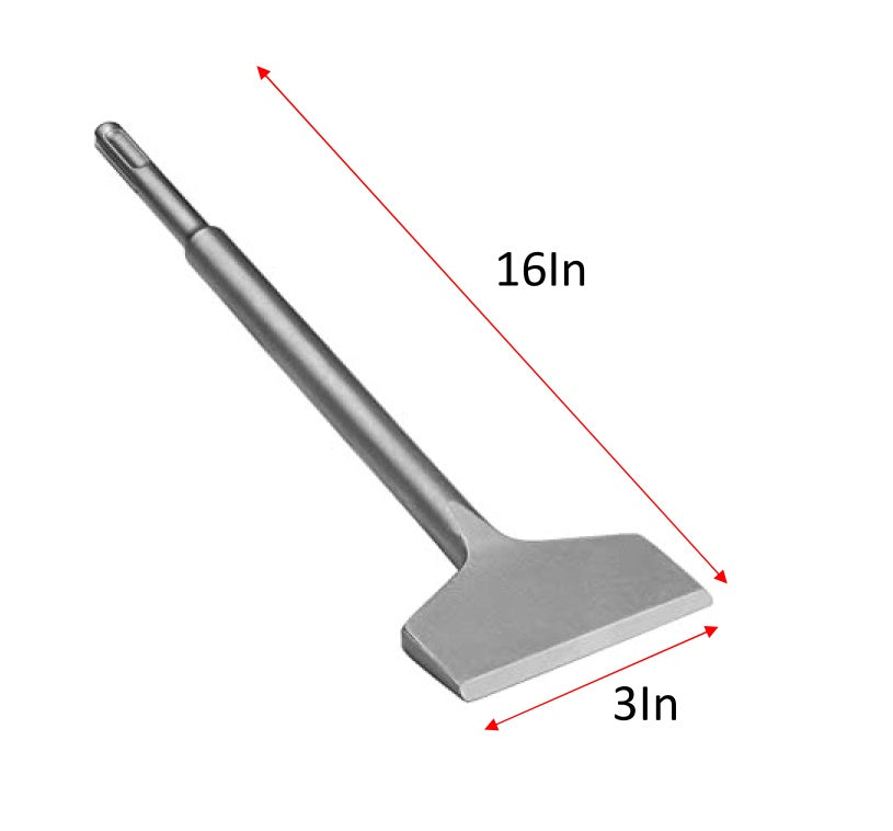 SDS PLUS Extra Long Flat Chisel/Spade 16" X 3"