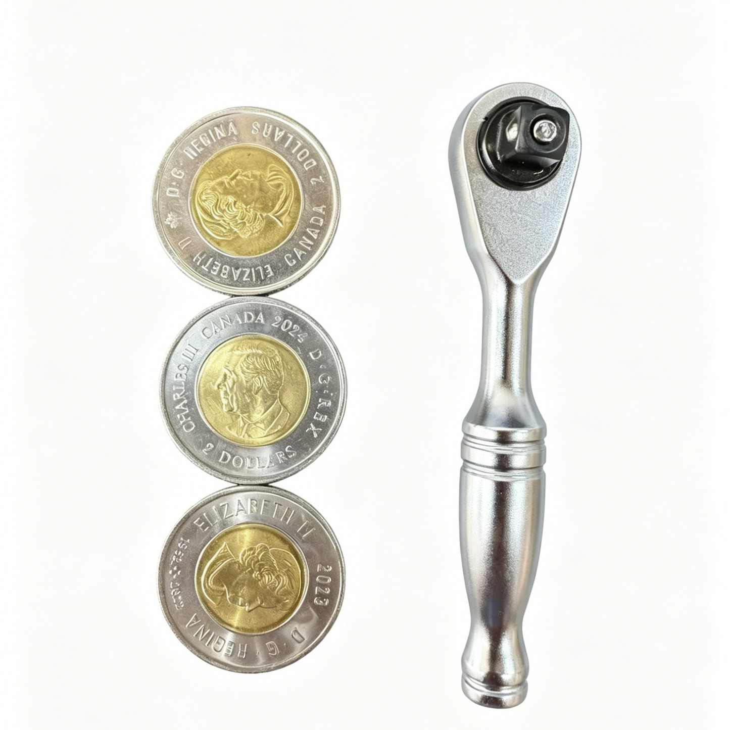 1/4" DR. Mini Reversible Ratchet Handle with Quick Release
