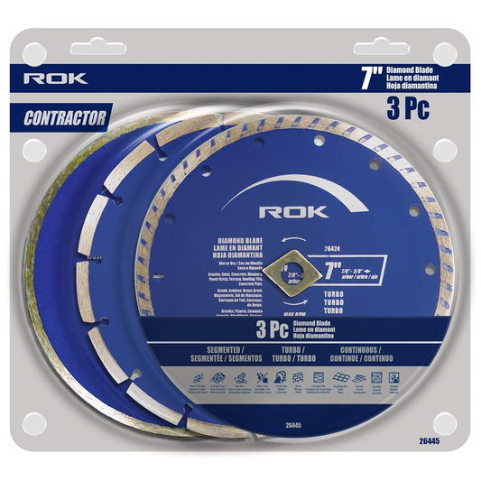 3Pc 7" Diamond Blade Set