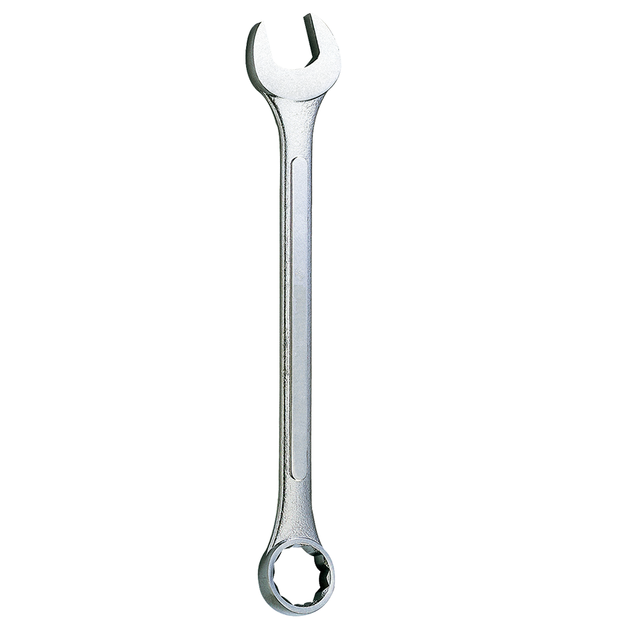 Combination wrench on a white background
