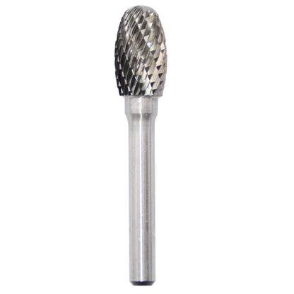 Dental burr with diamond-shaped cutting head on a white background
