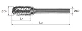 CYLINDER SHAPE WITH RADIUS END TYPE