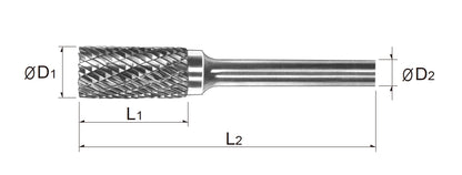 Tungsten Carbide Rotary Burr Bit CYLINDER SHAPE TYPE