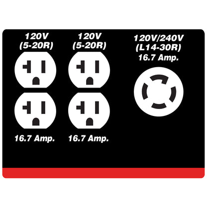 5100W GASOLINE GENERATOR WITH WHEEL KIT