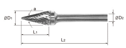 Tungsten Carbide Rotary Burr Bit CONE SHAPE TYPE