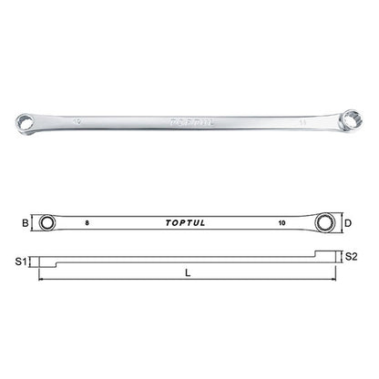 Flat Type Extra Long Double Ring Wrench 