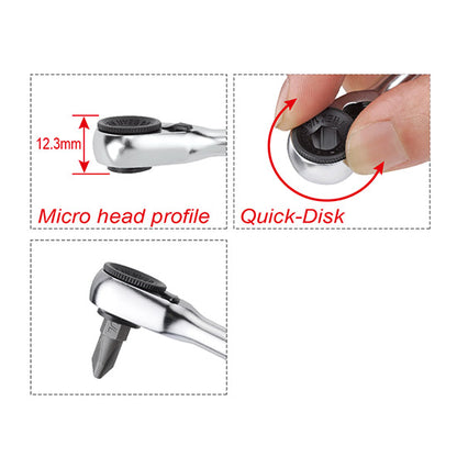 Close-up of a tool with labeled features on a white background