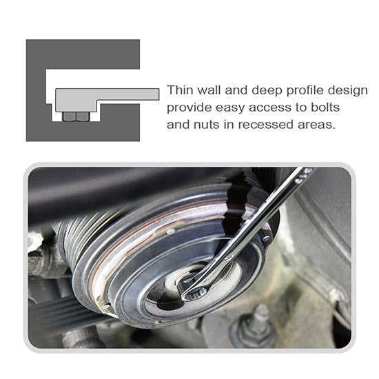 Flat Type Extra Long Double Ring Wrench 