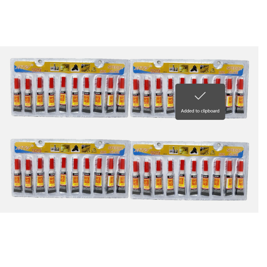 Four packages of super glue