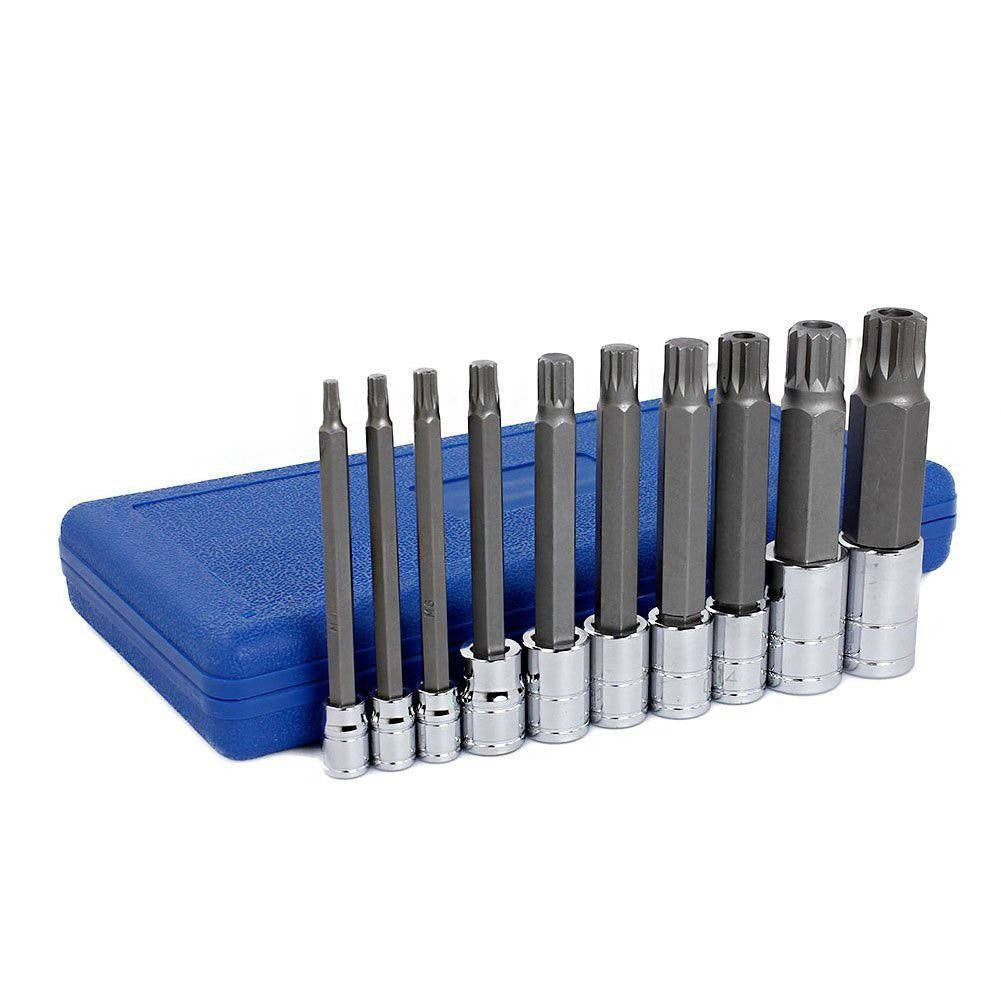 XZN Triple Square Spline Socket/Bit Set - Type 2 10 Pc
