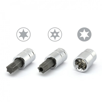 Torx/E-Socket Socket/Bit Set 1/4", 3/8" & 1/2" Drive 35 Pc