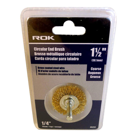 Brass End Circular Brush 1-1/2" - Coarse