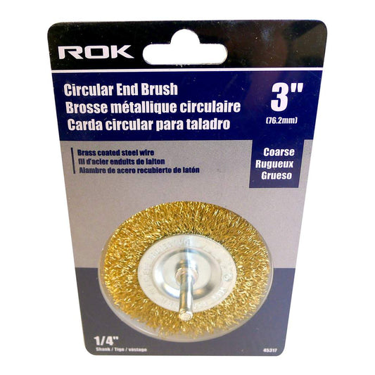Brass End Circular Brush 3" - Coarse