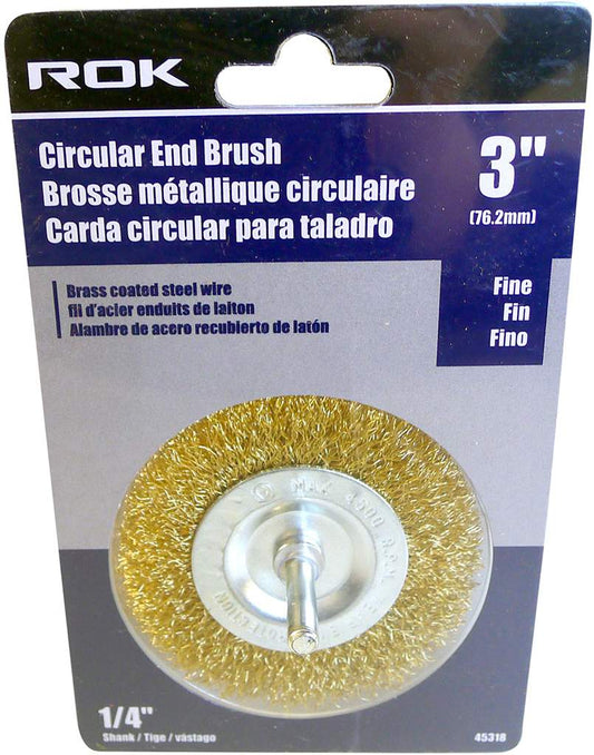 Brass End Circular Brush 3" - Coarse