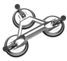 Heavy Duty Aluminum Three Handle Suction Cup Plate Professional Glass Puller/Lifter/Gripper