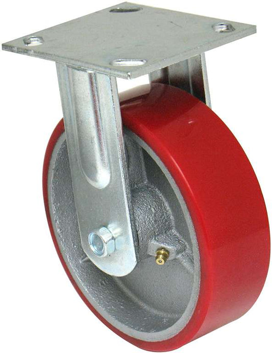 Industrial Fixed Caster 6" HD RED