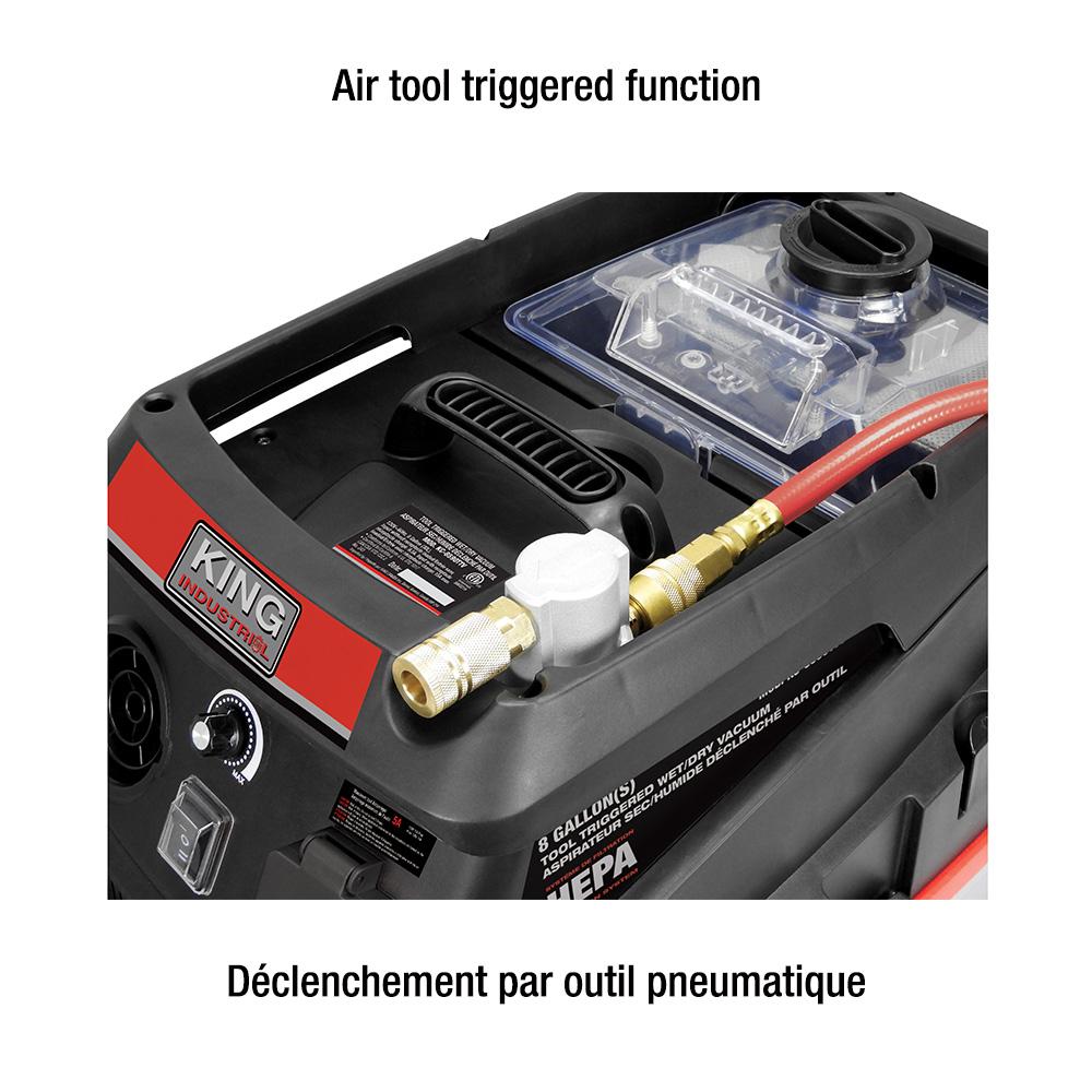 8 Gallon Tool Triggered Wet/Dry Vacuum