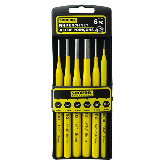 Pin Punch Set 6Pc Chrome Vanadium