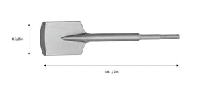 SDS Max Clay Spade Scoop Shovel 18-1/2" X 4-3/8"