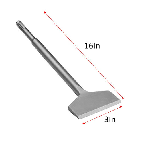 SDS PLUS Extra Long Flat Chisel/Spade 16" X 3"